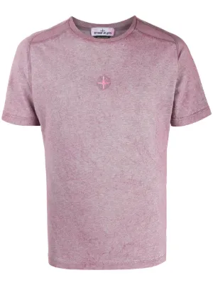 stone island t shirt with badge on sleeve