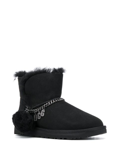 black ugg trainers with fur