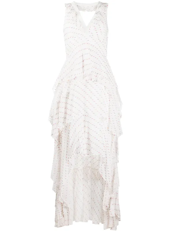 dvf ruffle dress