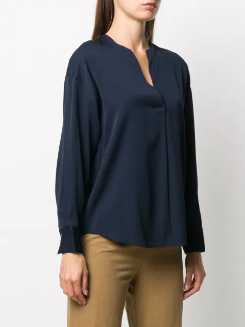 vince half placket blouse