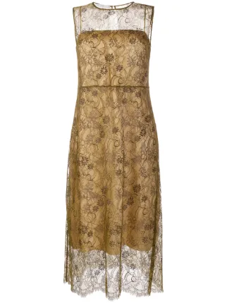 Vince Sleeveless floral-lace Dress 