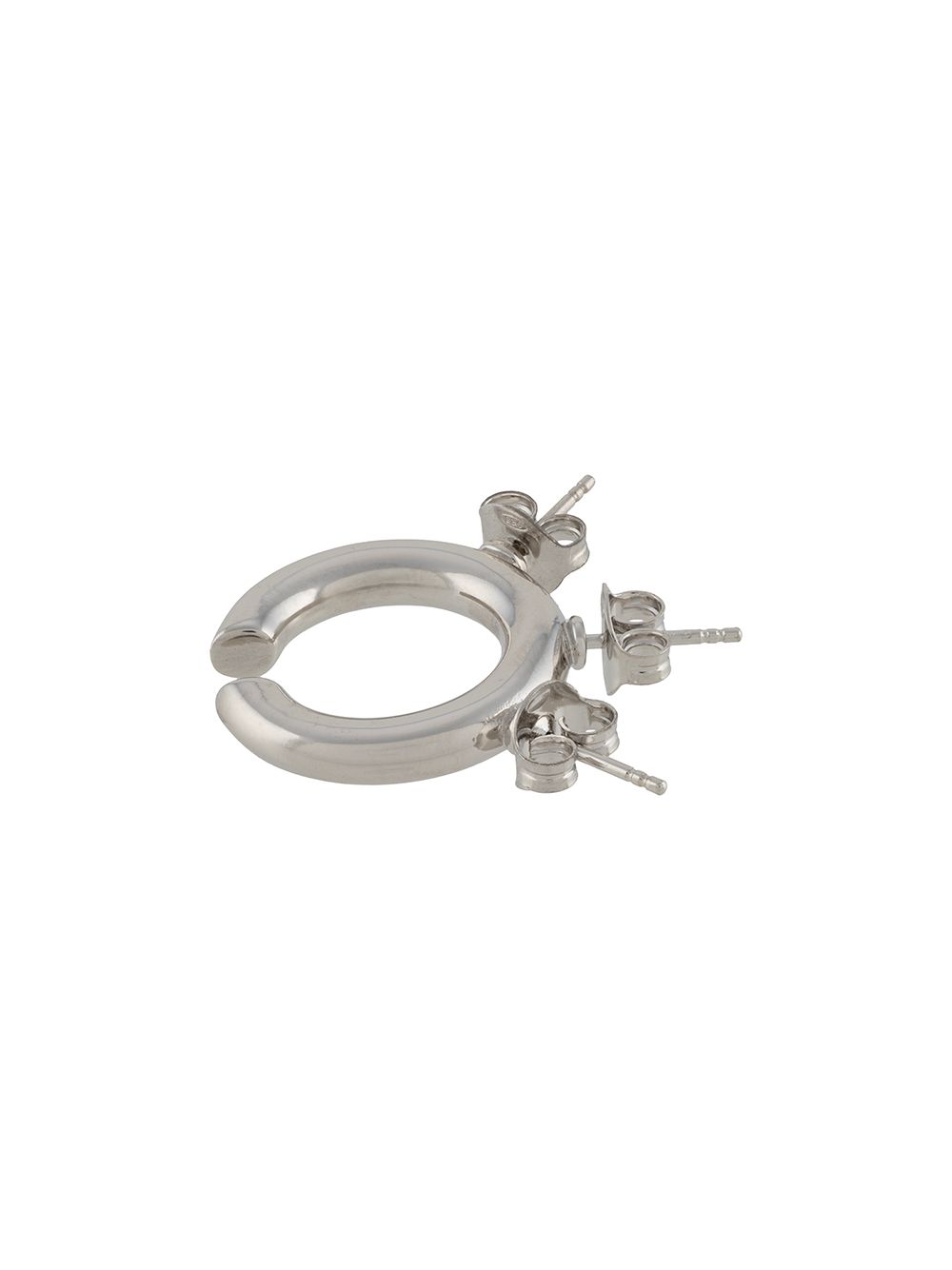 фото D'heygere серьга-кольцо с декором в форме застежек