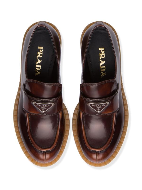 prada red loafers