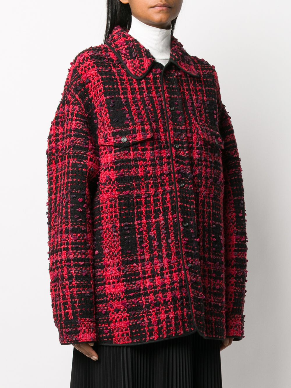 фото Nº21 check-pattern tweed jacket