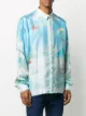 Casablanca Ski Club-print silk shirt