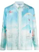 Image 1 of Casablanca Ski Club-print silk shirt