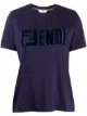 Image 1 of Fendi embroidered-logo cotton T-shirt