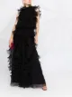الصورة 2 من Alberta Ferretti فستان سهرة شفاف بكشكشة