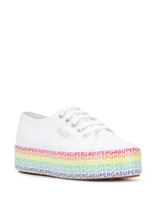 superga rainbow platform