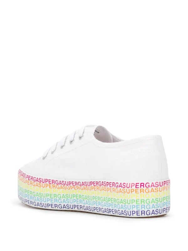 superga rainbow platform