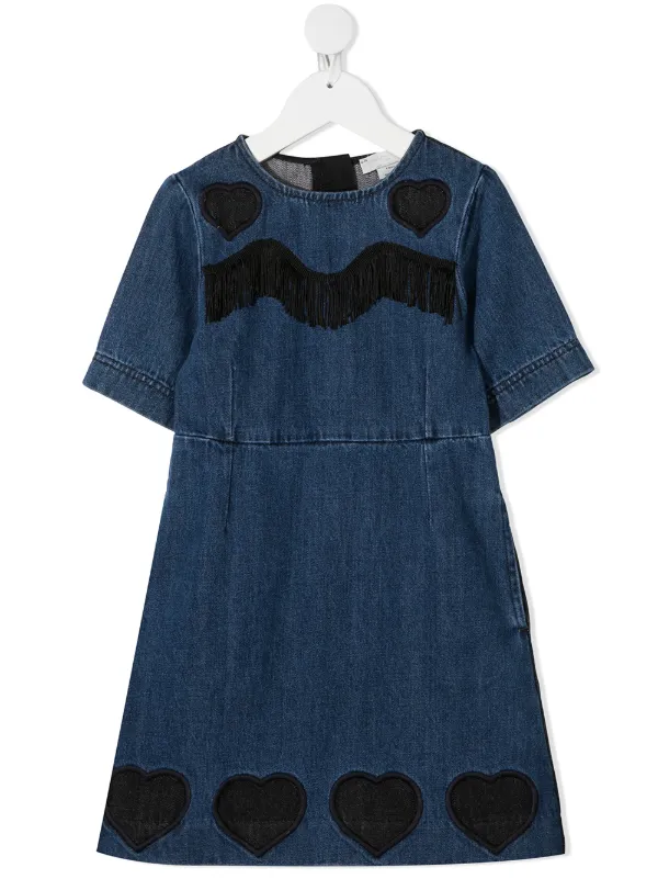 fringe denim dress