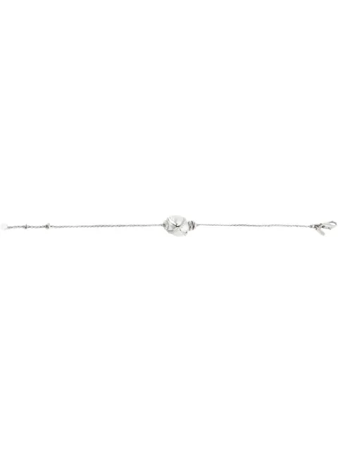 Fred pre-owned platinum diamond and pearl bracelet 