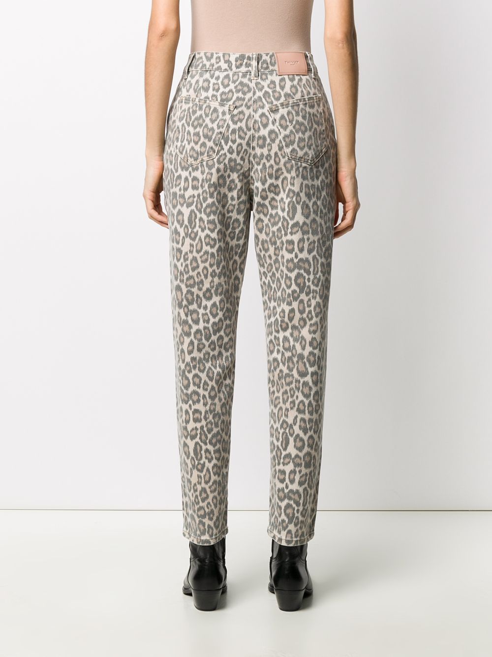 фото Twin-set брюки кроя слим с леопардовым принтом