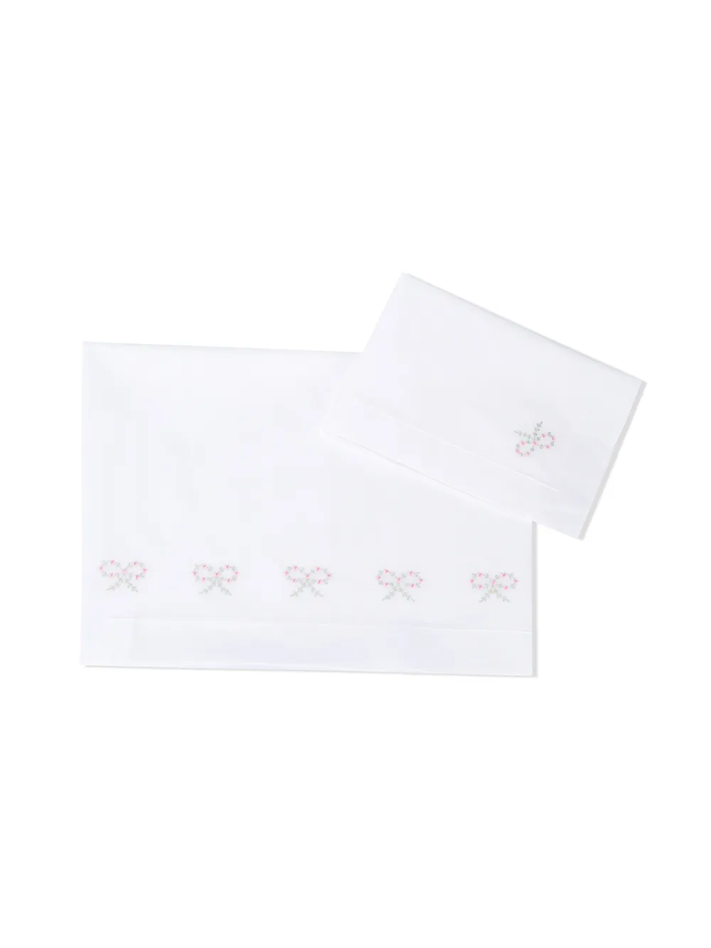 Mariella Ferrari Bow-embroidered Blanket In White