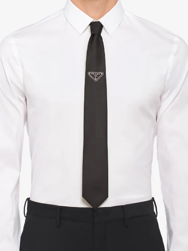 Prada Re-Nylon Gabardine Tie | Black | FARFETCH