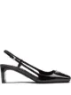 Image 1 of Prada Naplak logo-plaque pumps
