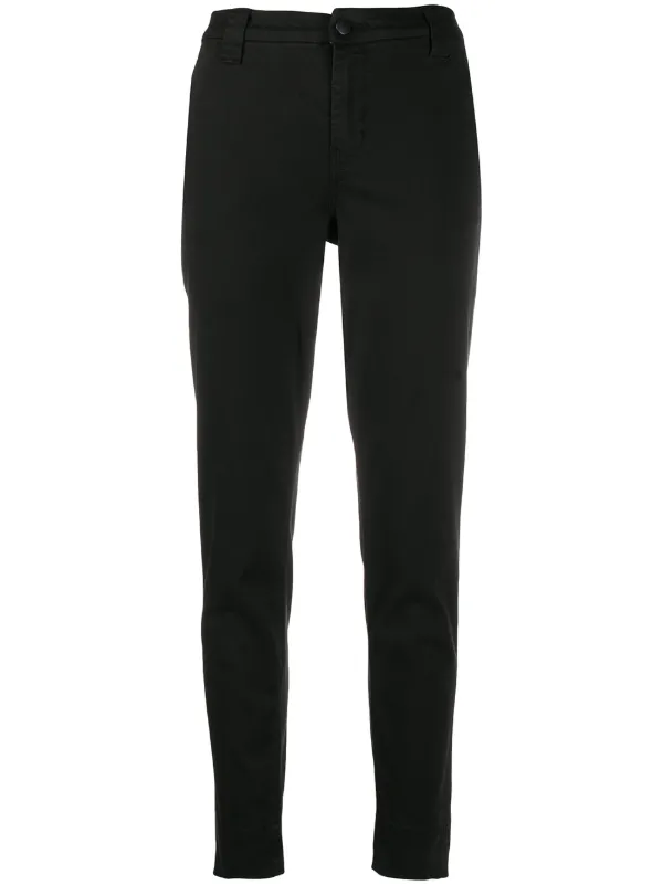 black skinny stretch trousers