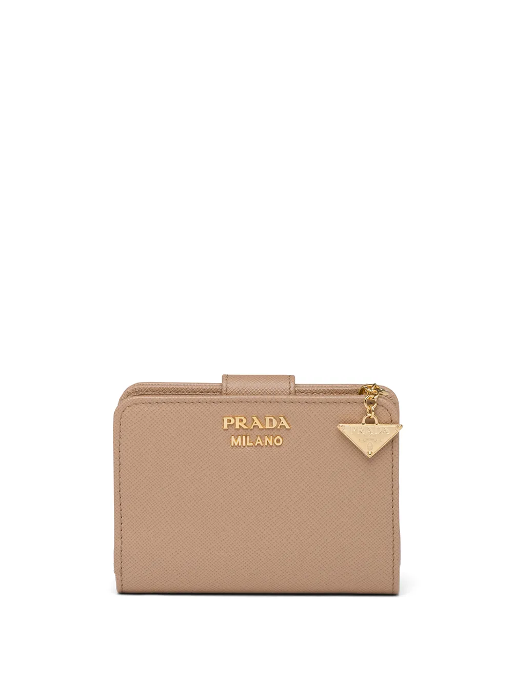 

Prada logo-plaque zip-around wallet - Neutrals