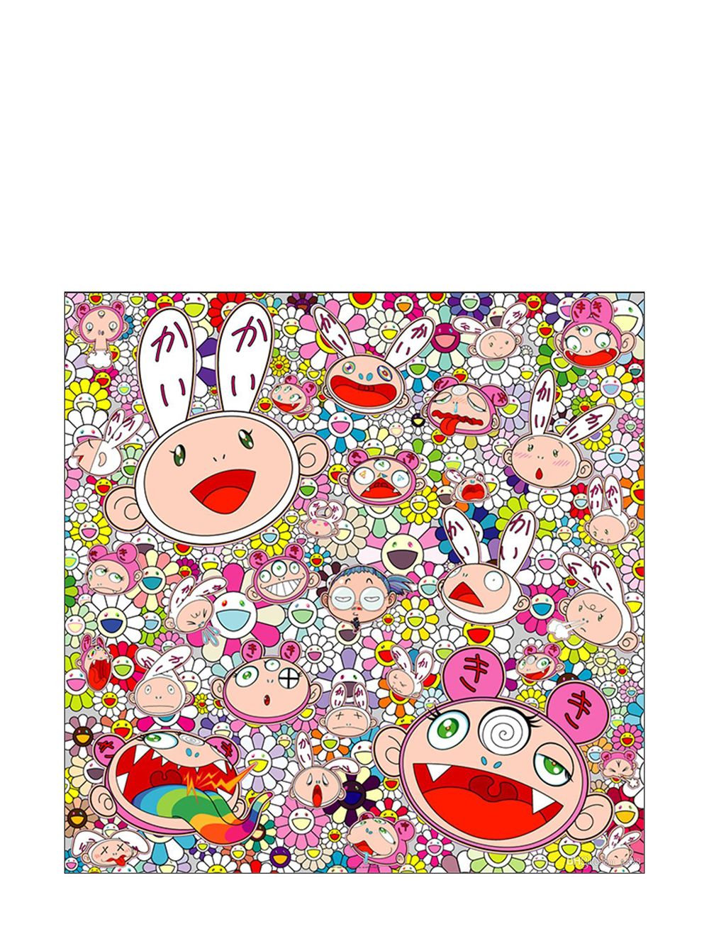 фото Takashi murakami abstract print canvas