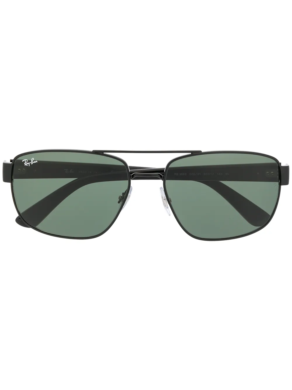 Ray-Ban スクエアフレーム サングラス - ブラック Ray-Ban スクエアフレーム サングラス - ブラック