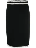 Moschino cross-stitch waist pencil skirt - Black