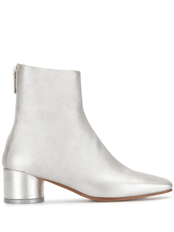 silver ankle boots