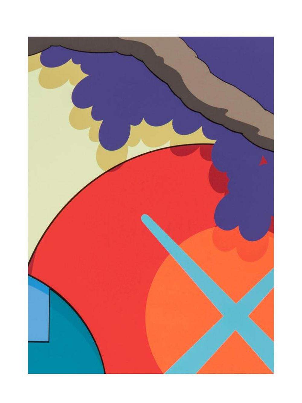 фото Kaws abstract print canvas