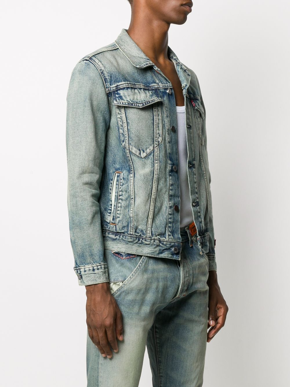 HERON PRESTON FADED DENIM JACKET