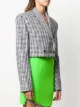 David Koma cropped houndstooth print jacket