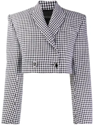 cropped houndstooth jacket