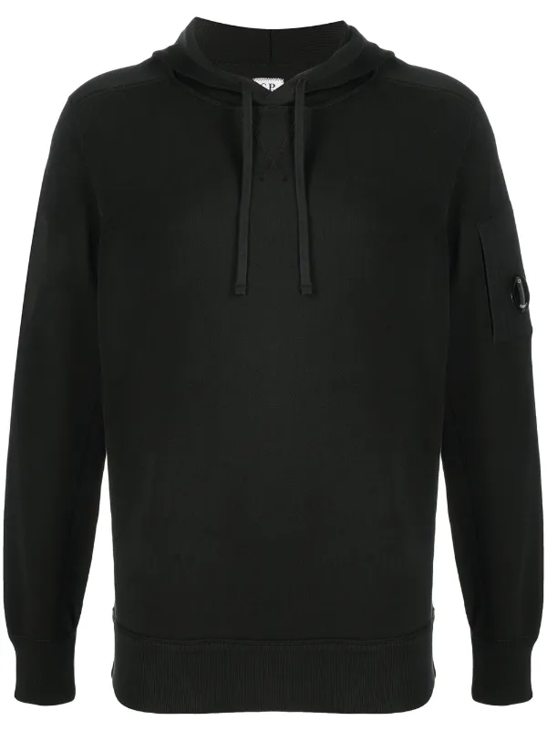 black fitted hoodie