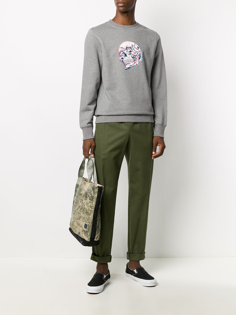 фото Paul smith organic cotton skull-print sweatshirt