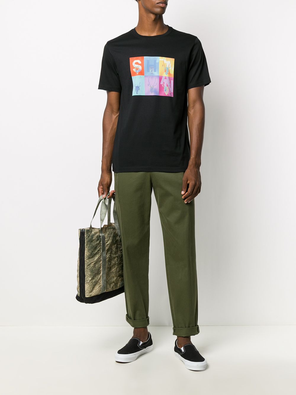 фото Paul smith organic cotton deer-print t-shirt