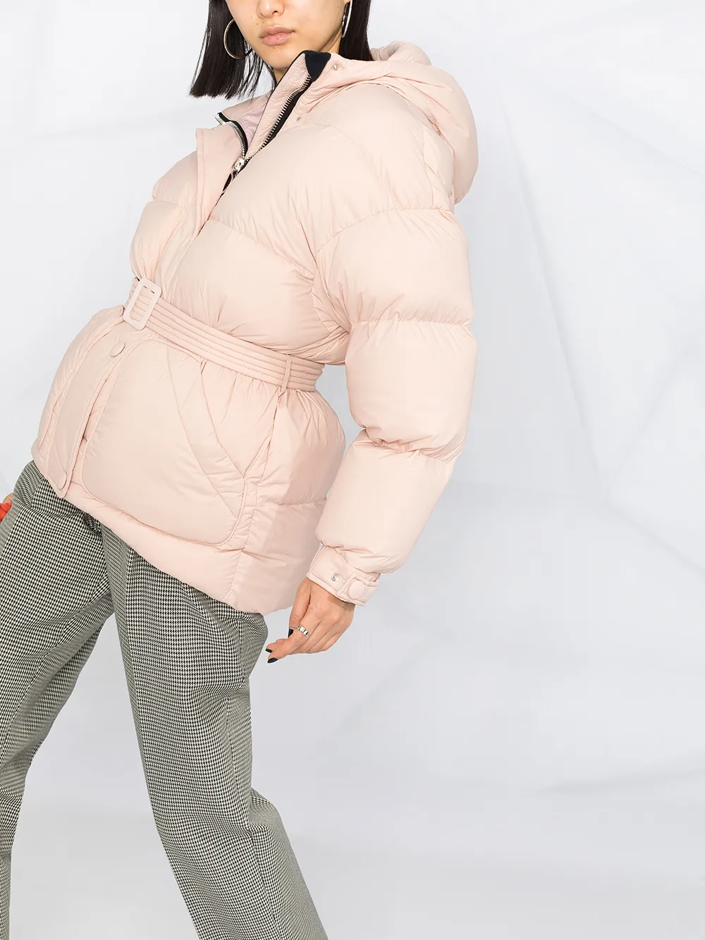 Shop Ienki Ienki Michlin Belted Puff Jacket In Pink