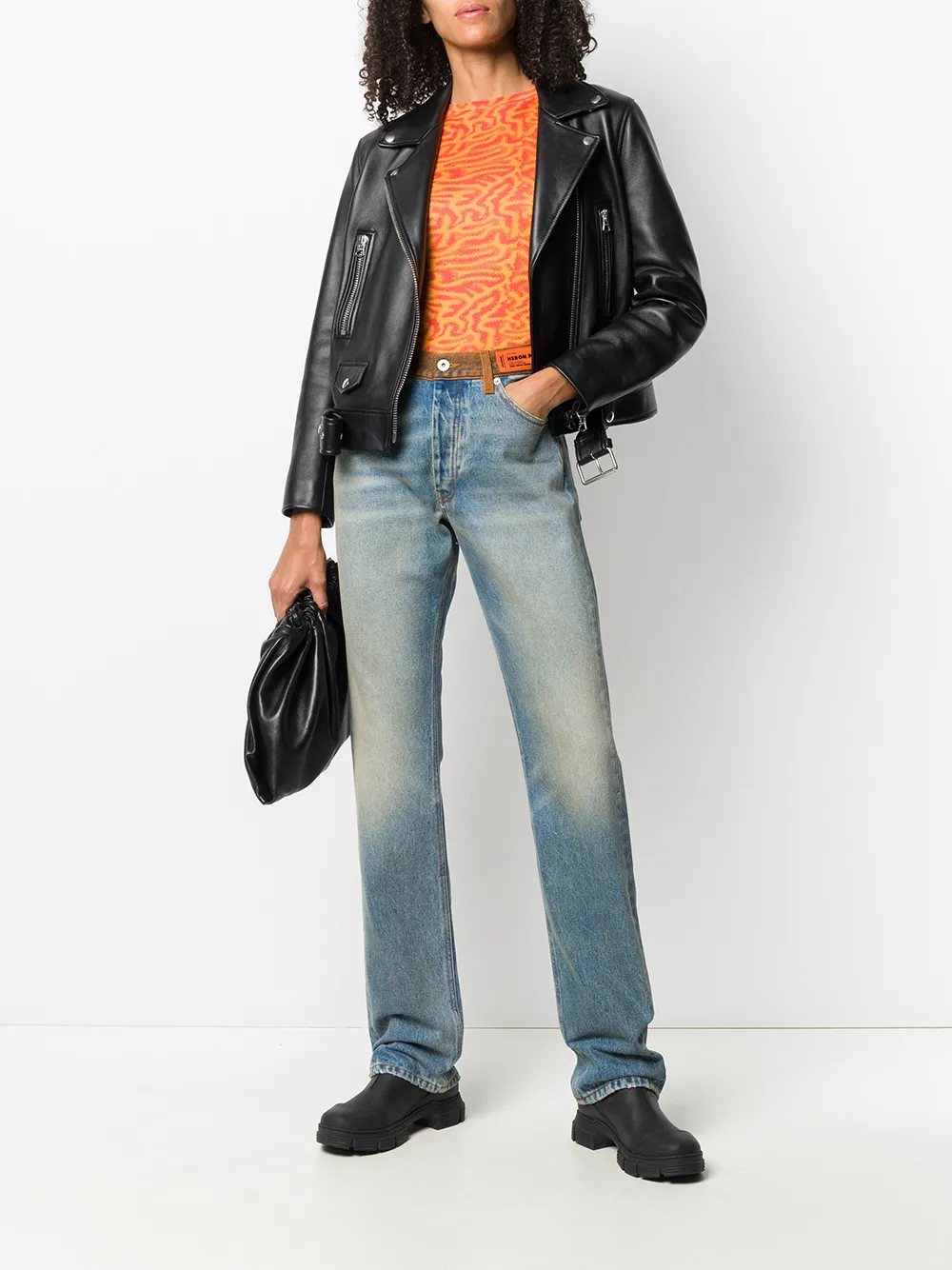 фото Heron preston high-waisted straight leg jeans