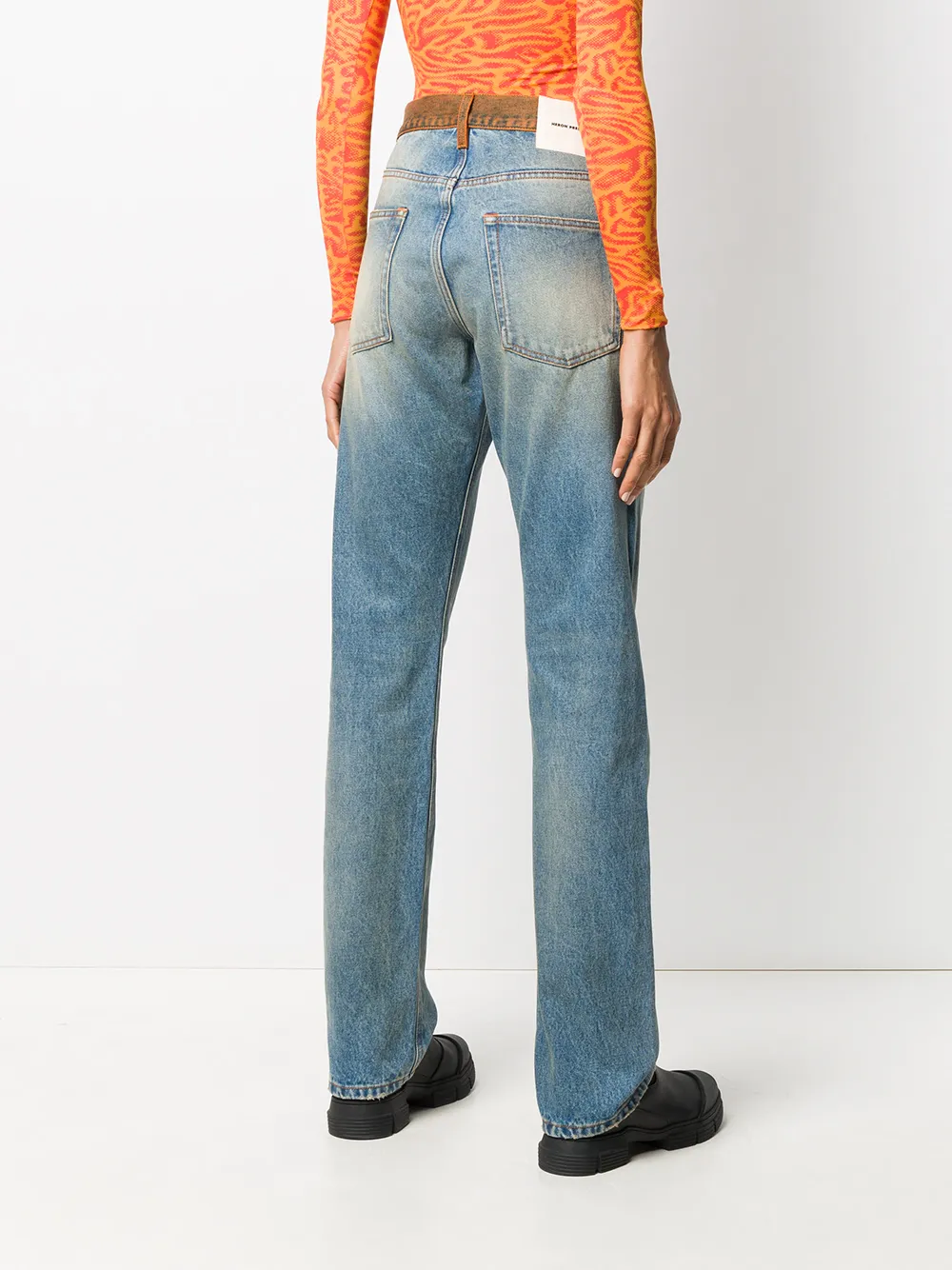 фото Heron preston high-waisted straight leg jeans