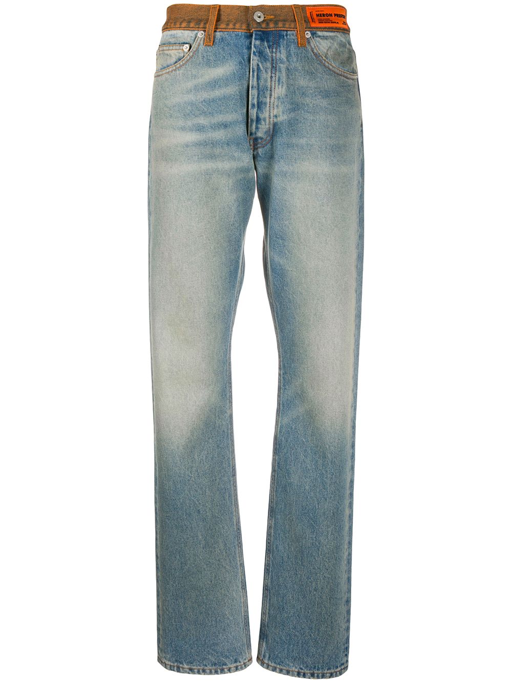 фото Heron preston high-waisted straight leg jeans