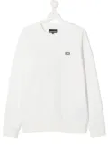 Emporio Armani Kids TEEN embroidered logo sweatshirt - White