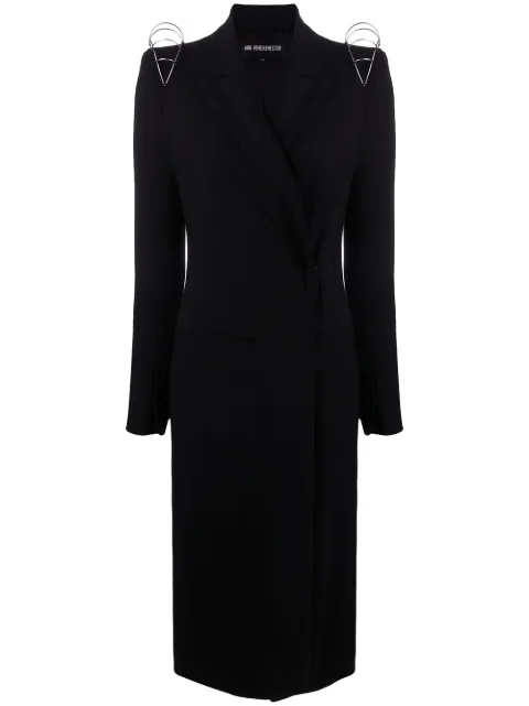 Ann Demeulemeester fitted midi coat