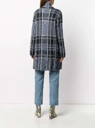 plaid longline cardigan展示图