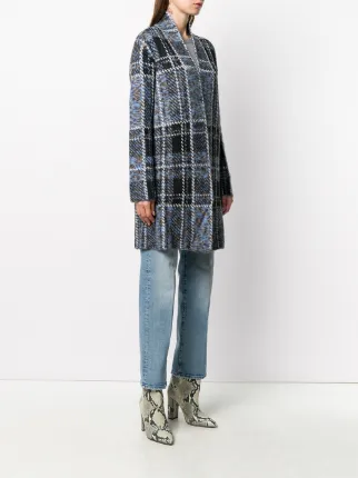 plaid longline cardigan展示图