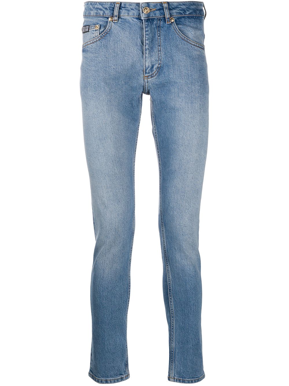 фото Versace jeans couture джинсы скинни с эффектом потертости