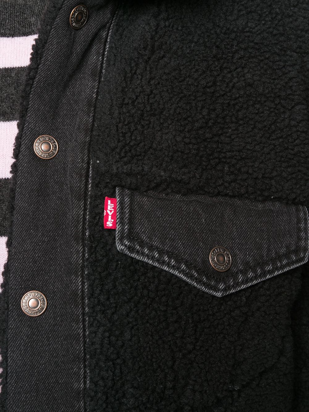 фото Levi's джинсовая куртка из шерпы