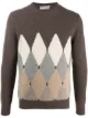 Image 1 of Ballantyne diamond-printed cashmere jumper