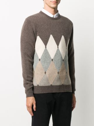 diamond-printed cashmere jumper展示图