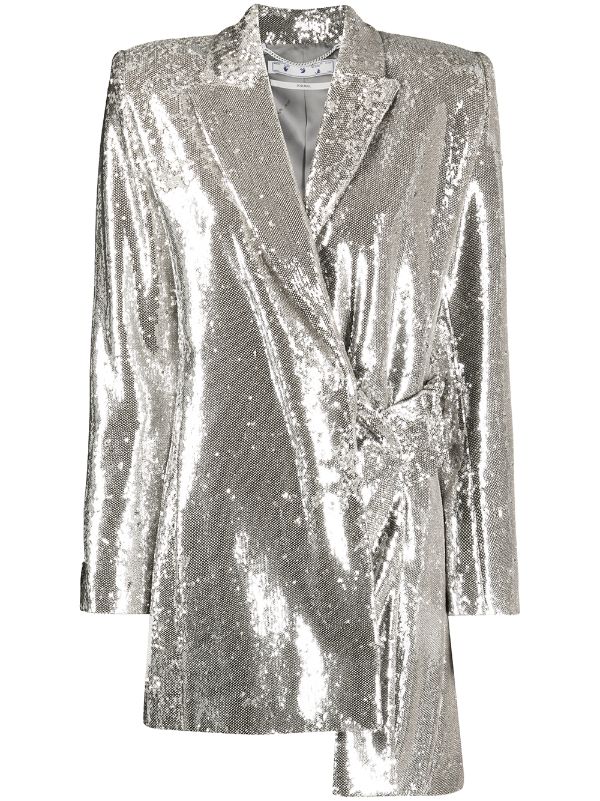 white sequin jacket