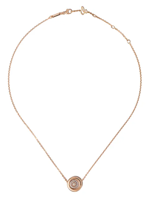 Chopard collar con dije Happy Spirit en oro blanco y rosa de 18kt con diamantes