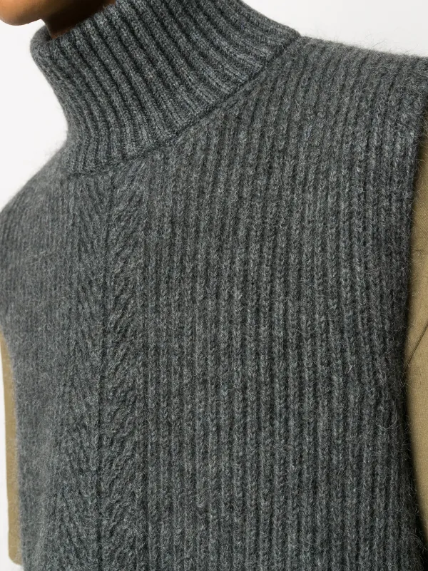 roll neck sleeveless jumper