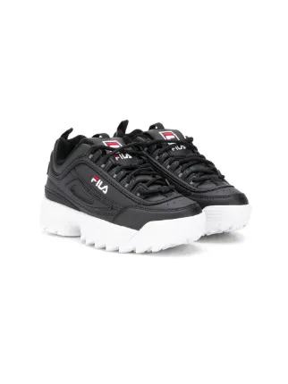 kids black fila trainers