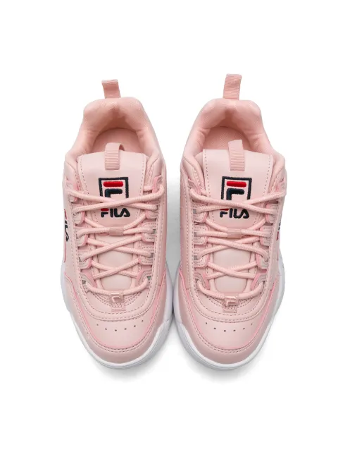 kids pink fila trainers